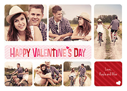 5x7 Greeting Card, Matte, Blank Envelope with Hearts All A Flutter design