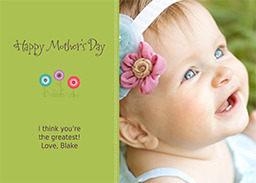 5x7 Cardstock, Blank Envelope with Pretty Posies design