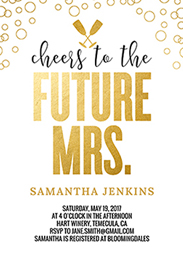 5x7 Greeting Card, Glossy, Blank Envelope with The Future Mrs. design