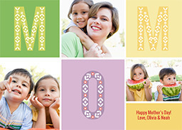 5x7 Cardstock, Blank Envelope with Tolle Letters design