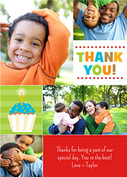 5x7 Greeting Card, Glossy, Blank Envelope with Vibrant Thank You design