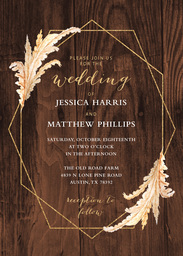 5x7 Greeting Card, Glossy, Blank Envelope with Richest Rustic Invitation design