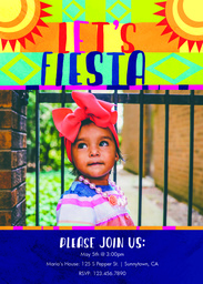 5x7 Greeting Card, Glossy, Blank Envelope with Sun-Filled Fiesta design