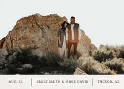 5x7 Greeting Card, Glossy, Blank Envelope with A Walk in the Woods Save the Date design