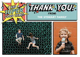 5x7 Greeting Card, Matte, Blank Envelope with Calling All Heroes Thank You design