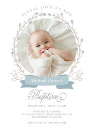 5x7 Greeting Card, Glossy, Blank Envelope with Crowned In His Love design