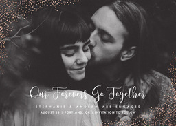 5x7 Greeting Card, Glossy, Blank Envelope with It's In The Stars Save The Date design