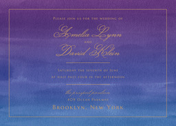 5x7 Greeting Card, Glossy, Blank Envelope with Sunrise Sunset Invitation design