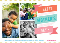 5x7 Cardstock, Blank Envelope with Banner Celebration design