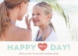 5x7 Cardstock, Blank Envelope with Letterpress Mom design