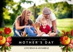 5x7 Cardstock, Blank Envelope with Mother's Day Corsage design