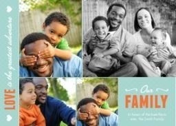 5x7 Cardstock, Blank Envelope with Our Family design