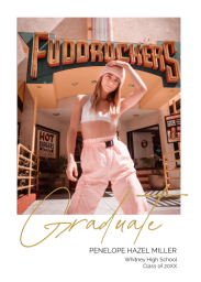 5x7 Foil Stamped Stationery Card, Blank Envelope with Brightest By Light design