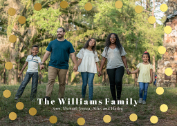 5x7 Foil Stamped Stationery Card, Blank Envelope with Big Dots Border design