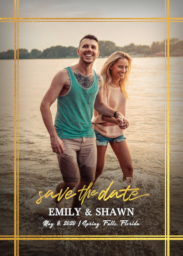 5x7 Foil Stamped Stationery Card, Blank Envelope with Cross Frame design