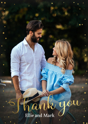 5x7 Foil Stamped Stationery Card, Blank Envelope with Gratitude Dots design