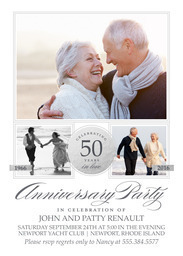 5x7 Greeting Card, Matte, Blank Envelope with Cheers To Many Years Invite design