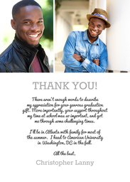 5x7 Greeting Card, Glossy, Blank Envelope with Double Date design