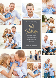 5x7 Greeting Card, Glossy, Blank Envelope with Family Portrait design