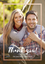 5x7 Greeting Card, Glossy, Blank Envelope with Golden Edge design