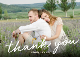 5x7 Greeting Card, Glossy, Blank Envelope with Natures Beauty Thank You design