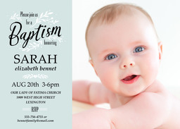 5x7 Greeting Card, Glossy, Blank Envelope with Sweet Branches design