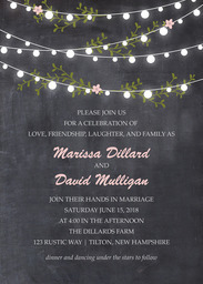 5x7 Greeting Card, Glossy, Blank Envelope with Whimsical Lights Invitation design