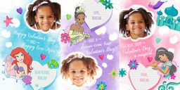 4x8 Greeting Card, Matte, Blank Envelope with Disney Princess Fairy Tale Cut-Apart design