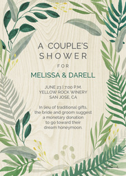 5x7 Greeting Card, Glossy, Blank Envelope with Botanical Border Art design