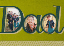 5x7 Greeting Card, Glossy, Blank Envelope with Dad Frames design