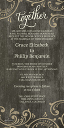 4x8 Greeting Card, Glossy, Blank Envelope with Decorative Woodgrain Together design