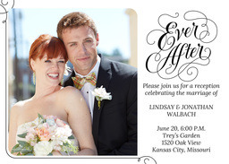 5x7 Greeting Card, Glossy, Blank Envelope with Elegant Swirls Ever After design