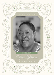 5x7 Greeting Card, Glossy, Blank Envelope with In Memory design