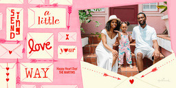 4x8 Greeting Card, Matte, Blank Envelope with Sending Love Your Way design