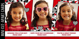 4x8 Greeting Card, Matte, Blank Envelope with Cut-Apart Sparkly Facets design