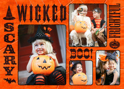 5x7 Greeting Card, Glossy, Blank Envelope with Spooky Words design