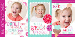 4x8 Greeting Card, Matte, Blank Envelope with Cut-Apart Sweets & Treats design