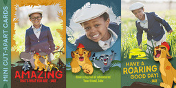 4x8 Greeting Card, Matte, Blank Envelope with Cut-Apart The Lion Guard design