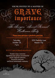 5x7 Greeting Card, Glossy, Blank Envelope with A Matter of Grave Importance design