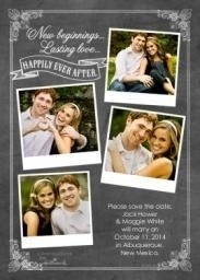 5x7 Greeting Card, Glossy, Blank Envelope with Chalkboard Snapshot design