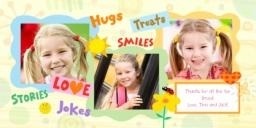 4x8 Greeting Card, Glossy, Blank Envelope with Fun Times design