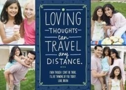 5x7 Greeting Card, Glossy, Blank Envelope with Love Travels Any Distance design