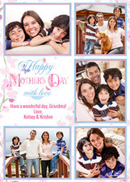 5x7 Cardstock, Blank Envelope with Mother's Day Love design