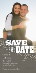 4x8 Greeting Card, Matte, Blank Envelope with Trendy Save The Date design