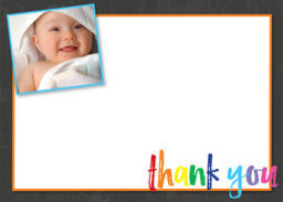 5x7 Cardstock, Blank Envelope with Welcome Chalkboard Thank You design