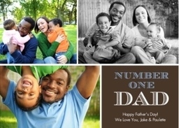 5x7 Greeting Card, Glossy, Blank Envelope with Chocolate Father's Day design