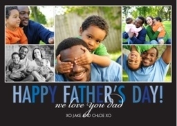 5x7 Greeting Card, Glossy, Blank Envelope with Father's Day Blues design