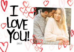 5x7 Greeting Card, Matte, Blank Envelope with Sweetheart design