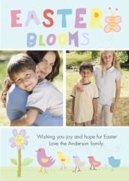 5x7 Greeting Card, Glossy, Blank Envelope with Easter Blooms design