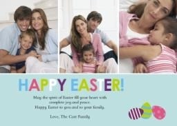 5x7 Greeting Card, Glossy, Blank Envelope with Easter Eggs design